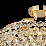 Coniston 8 Light Ring Crystal Semi-Flush Ceiling Light - French Gold