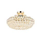 Coniston 8 Light Ring Crystal Semi-Flush Ceiling Light - French Gold