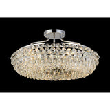 Coniston 15 Light Ring Crystal Semi-Flush Ceiling Light - Polished Chrome