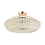 Coniston 15 Light Ring Crystal Semi-Flush Ceiling Light - French Gold