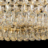 Coniston 15 Light Ring Crystal Semi-Flush Ceiling Light - French Gold