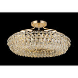 Coniston 15 Light Ring Crystal Semi-Flush Ceiling Light - French Gold