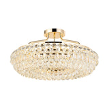 Coniston 15 Light Ring Crystal Semi-Flush Ceiling Light - French Gold