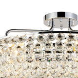 Coniston 18 Light Ring Crystal Semi-Flush Ceiling Light - Polished Chrome