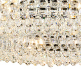 Coniston 18 Light Ring Crystal Semi-Flush Ceiling Light - Polished Chrome