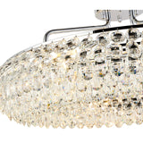Coniston 18 Light Ring Crystal Semi-Flush Ceiling Light - Polished Chrome
