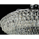 Coniston 18 Light Ring Crystal Semi-Flush Ceiling Light - Polished Chrome