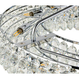 Coniston 18 Light Ring Crystal Semi-Flush Ceiling Light - Polished Chrome