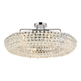 Coniston 18 Light Ring Crystal Semi-Flush Ceiling Light - Polished Chrome