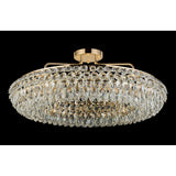Coniston 18 Light Ring Crystal Semi-Flush Ceiling Light - French Gold