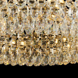 Coniston 18 Light Ring Crystal Semi-Flush Ceiling Light - French Gold