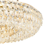 Coniston 18 Light Ring Crystal Semi-Flush Ceiling Light - French Gold