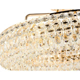 Coniston 18 Light Ring Crystal Semi-Flush Ceiling Light - French Gold