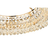 Coniston 18 Light Ring Crystal Semi-Flush Ceiling Light - French Gold