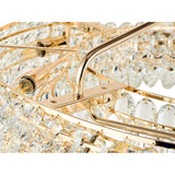 Coniston 18 Light Ring Crystal Semi-Flush Ceiling Light - French Gold