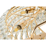 Coniston 18 Light Ring Crystal Semi-Flush Ceiling Light - French Gold