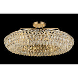 Coniston 18 Light Ring Crystal Semi-Flush Ceiling Light - French Gold