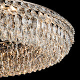 Coniston 4 Light Ring Crystal Semi-Flush Ceiling Light - Antique Brass