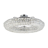 Coniston 4 Light Ring Crystal Semi-Flush Ceiling Light - Polished Chrome