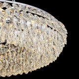 Coniston 4 Light Ring Crystal Semi-Flush Ceiling Light - Polished Chrome