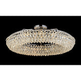 Coniston 4 Light Ring Crystal Semi-Flush Ceiling Light - Polished Chrome