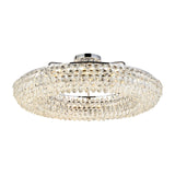 Coniston 4 Light Ring Crystal Semi-Flush Ceiling Light - Polished Chrome