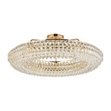 Coniston 4 Light Ring Crystal Semi-Flush Ceiling Light - French Gold