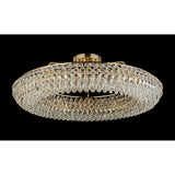 Coniston 4 Light Ring Crystal Semi-Flush Ceiling Light - French Gold