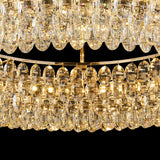 Coniston 4 Light Ring Crystal Semi-Flush Ceiling Light - French Gold