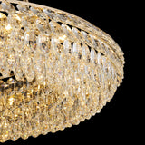 Coniston 4 Light Ring Crystal Semi-Flush Ceiling Light - French Gold