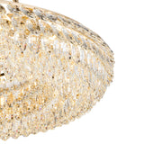 Coniston 4 Light Ring Crystal Semi-Flush Ceiling Light - French Gold