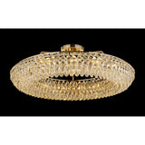 Coniston 4 Light Ring Crystal Semi-Flush Ceiling Light - French Gold