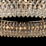 Coniston 6 Light Ring Crystal Semi-Flush Ceiling Light - Antique Brass