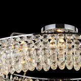 Coniston 6 Light Ring Crystal Semi-Flush Ceiling Light - Polished Chrome