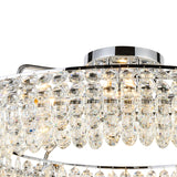 Coniston 6 Light Ring Crystal Semi-Flush Ceiling Light - Polished Chrome
