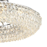 Coniston 6 Light Ring Crystal Semi-Flush Ceiling Light - Polished Chrome