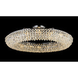 Coniston 6 Light Ring Crystal Semi-Flush Ceiling Light - Polished Chrome
