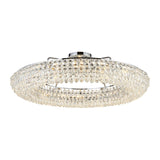 Coniston 6 Light Ring Crystal Semi-Flush Ceiling Light - Polished Chrome
