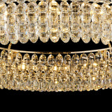Coniston 6 Light Ring Crystal Semi-Flush Ceiling Light - French Gold