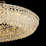 Coniston 6 Light Ring Crystal Semi-Flush Ceiling Light - French Gold