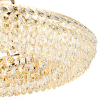 Coniston 6 Light Ring Crystal Semi-Flush Ceiling Light - French Gold