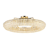 Coniston 6 Light Ring Crystal Semi-Flush Ceiling Light - French Gold