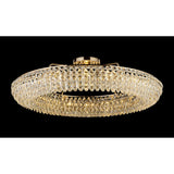 Coniston 6 Light Ring Crystal Semi-Flush Ceiling Light - French Gold
