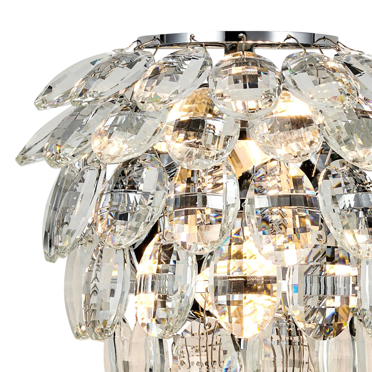Coniston 2 Light Bathroom Crystal Wall Light - Chrome