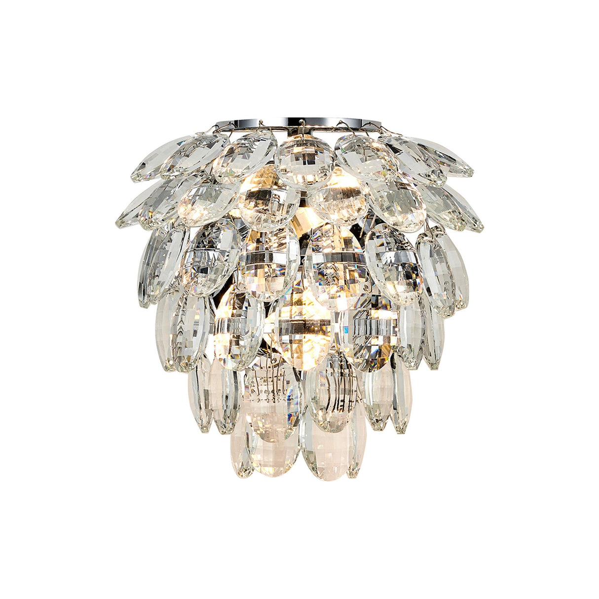 Coniston 2 Light Bathroom Crystal Wall Light - Chrome