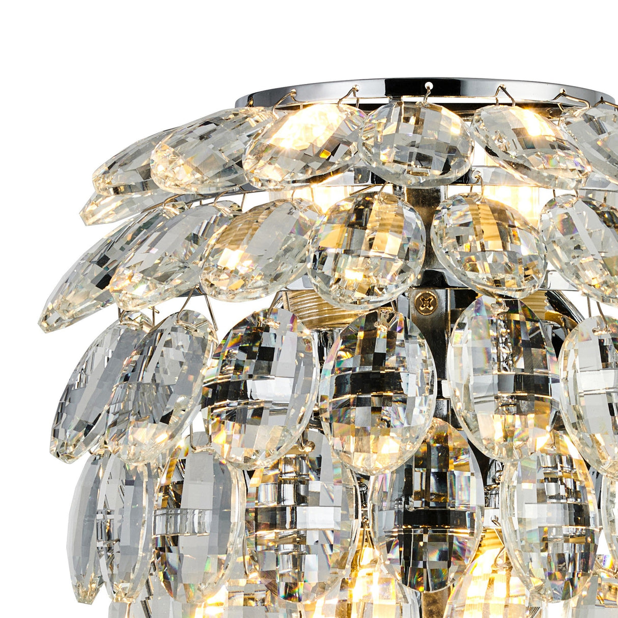 Coniston 4 Light Bathroom Crystal Wall Light - Chrome