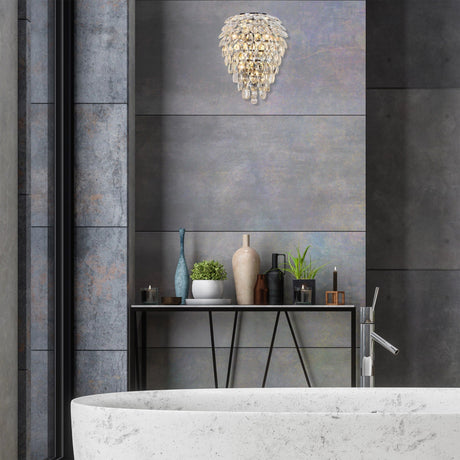 Coniston 4 Light Bathroom Crystal Wall Light - Chrome