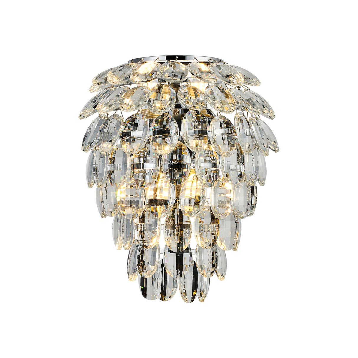 Coniston 4 Light Bathroom Crystal Wall Light - Chrome