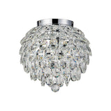 Coniston 5 Light Bathroom Crystal Flush Ceiling Light - Polished Chrome