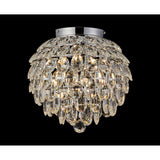 Coniston 5 Light Bathroom Crystal Flush Ceiling Light - Polished Chrome